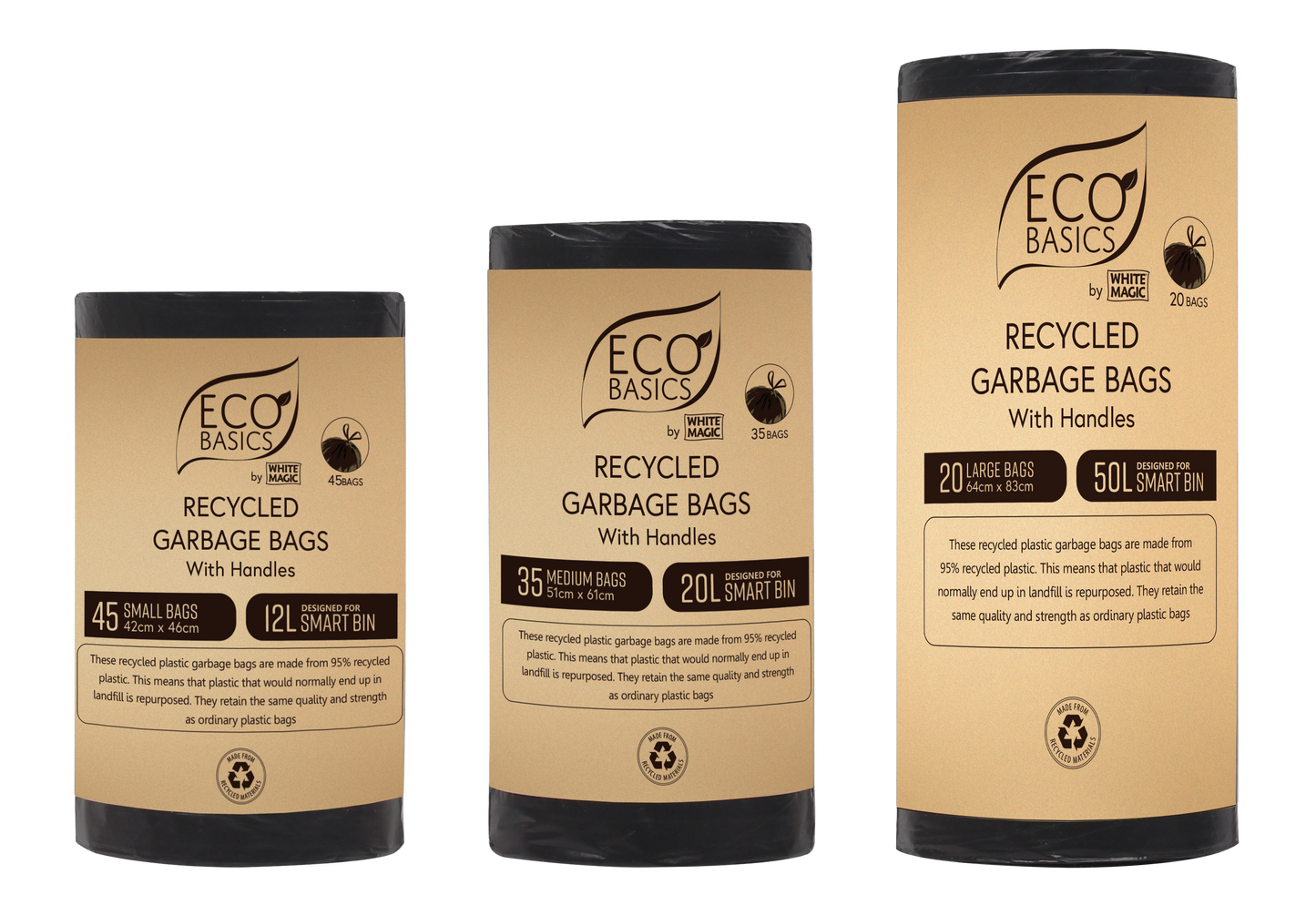 Eco Basics Recycled Garbage Bin Bags