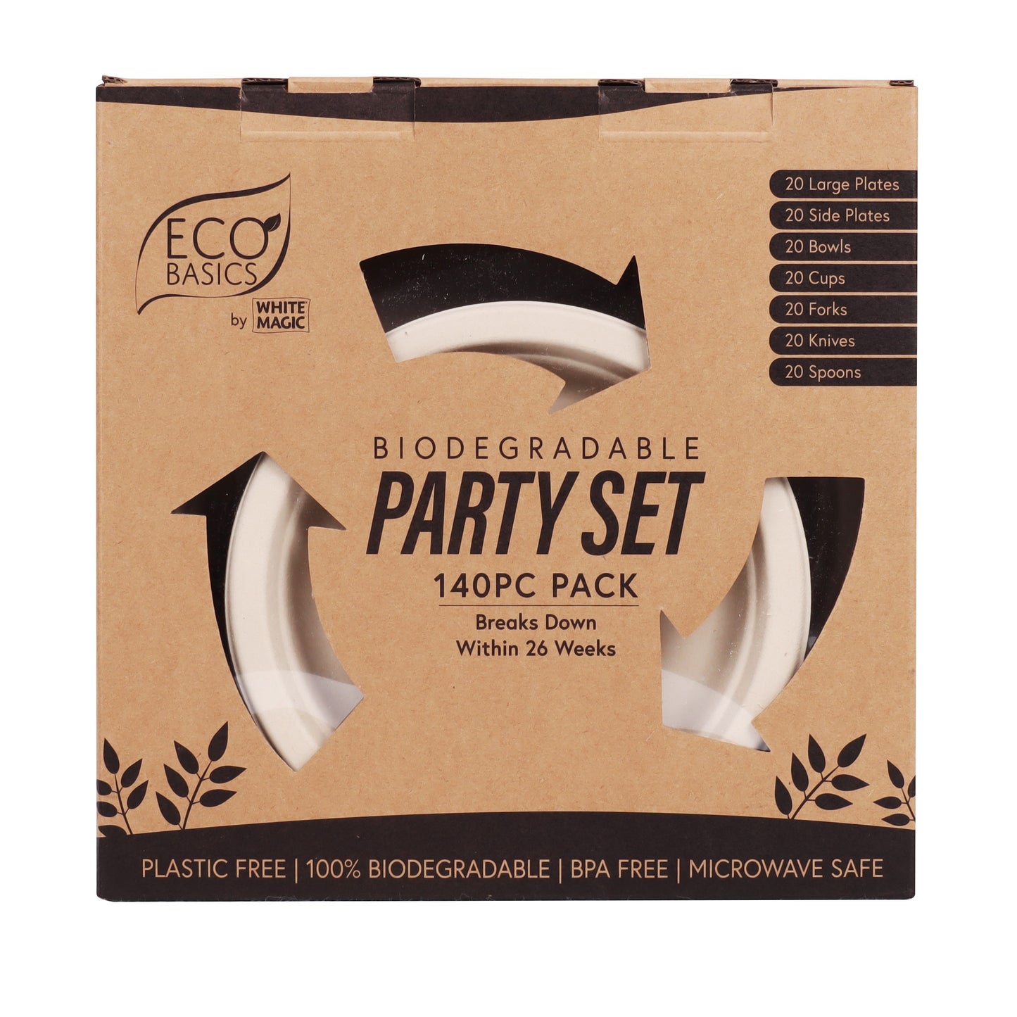 Eco Basics Biodegradable Party Set