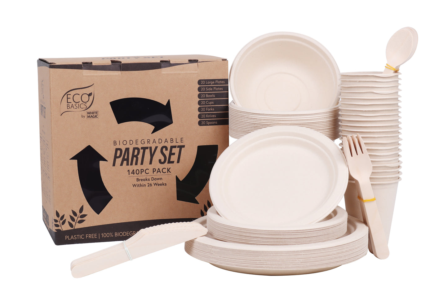 Eco Basics Biodegradable Party Set