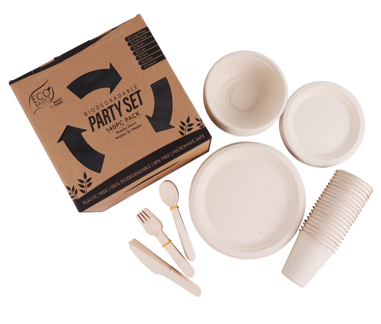 Eco Basics Biodegradable Party Set