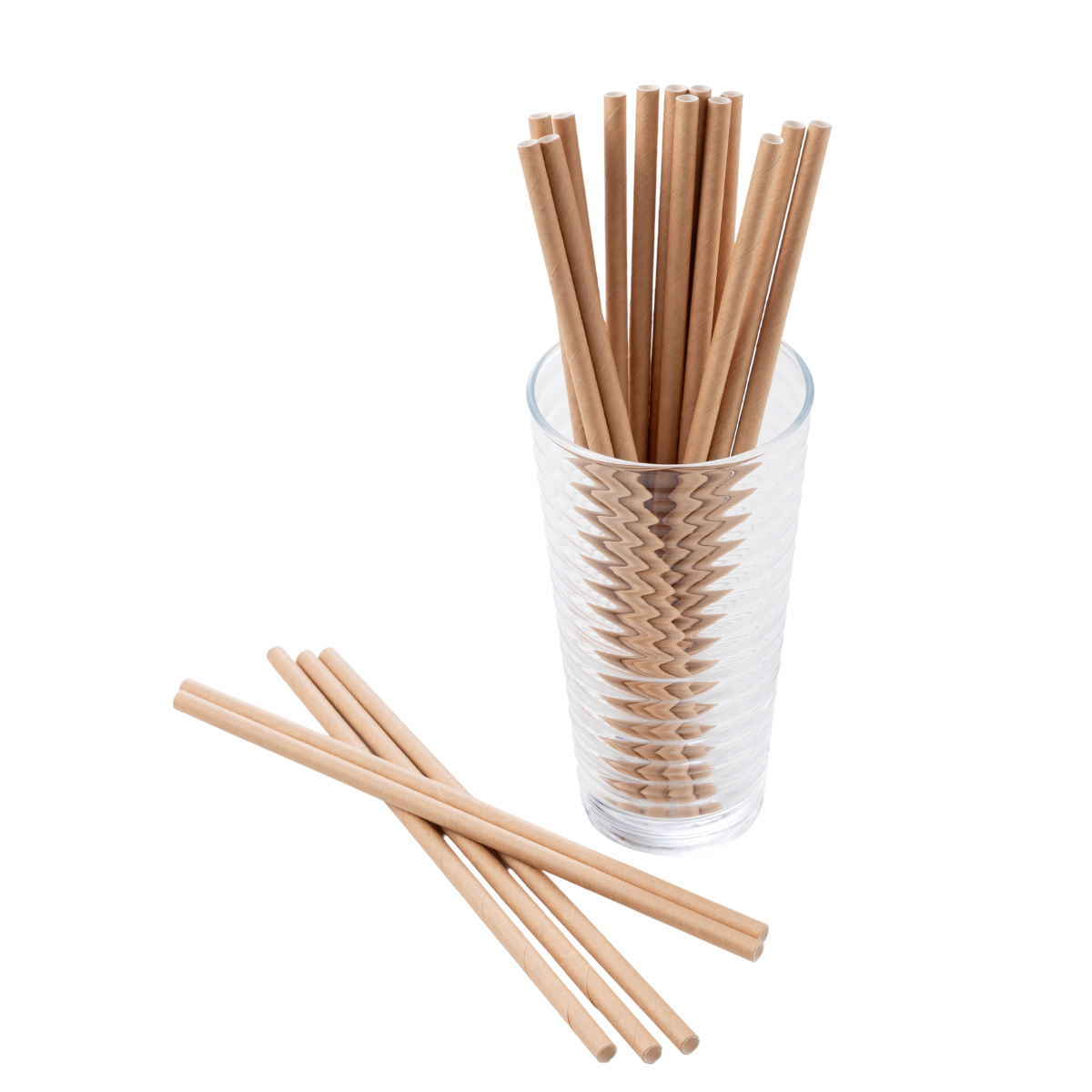 LavaEco Individually Packed Kraft Paper Drinking Straws Environment Eco Friendly Disposable Straw - 100pcs