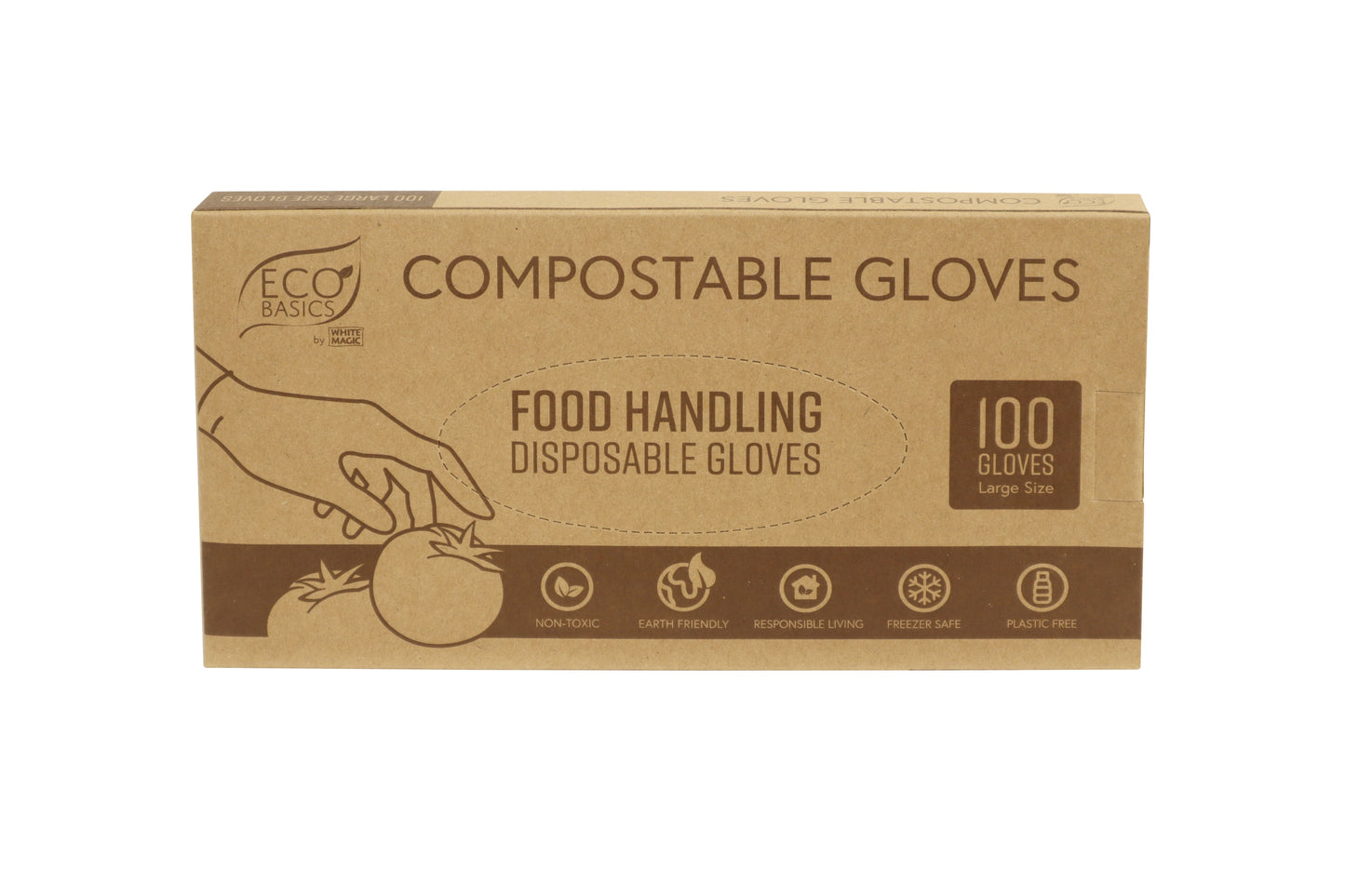 Eco Basics Compostable Gloves Large 100pcs