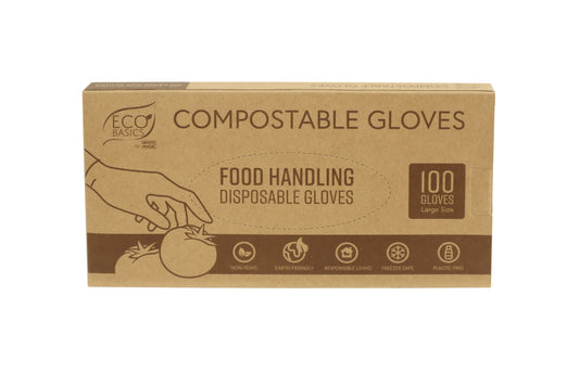 Eco Basics Compostable Gloves Large 100pcs