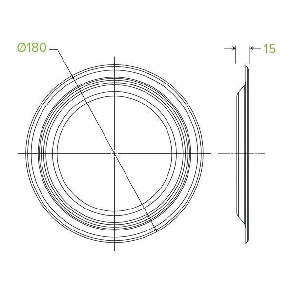 BioPak Sugarcane Side Plates 18cm Plastic Free - 20 pcs Disposable Plate Eco Friendly