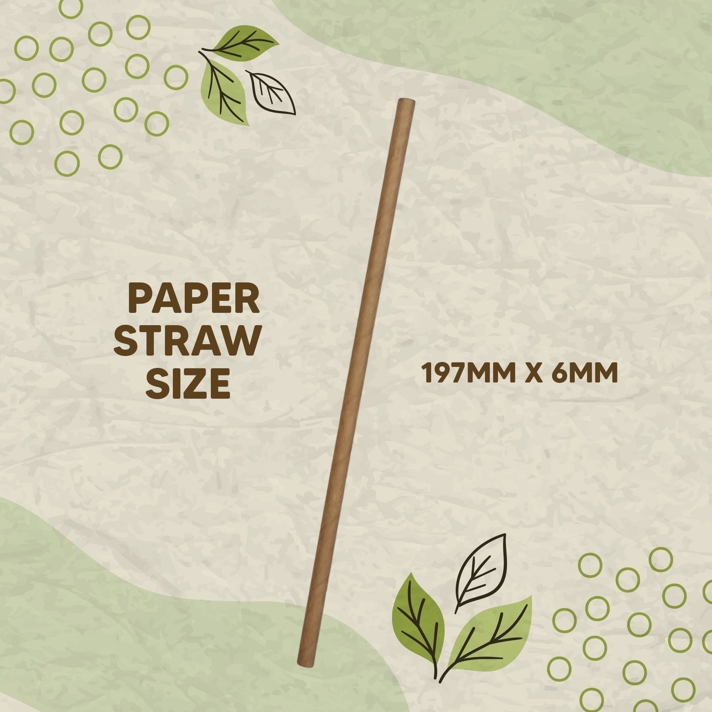 LavaEco Biodegradable Paper Straws - Smiley Face 100 PCS - Disposable Environment Eco Friendly